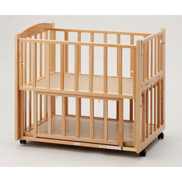 日本製 スリーオープンベビーベッド b-sideDX ミニ（ナチュラル）